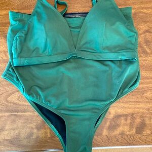 BLANQI Maternity Swimsuit Bikini - Size M - Green
